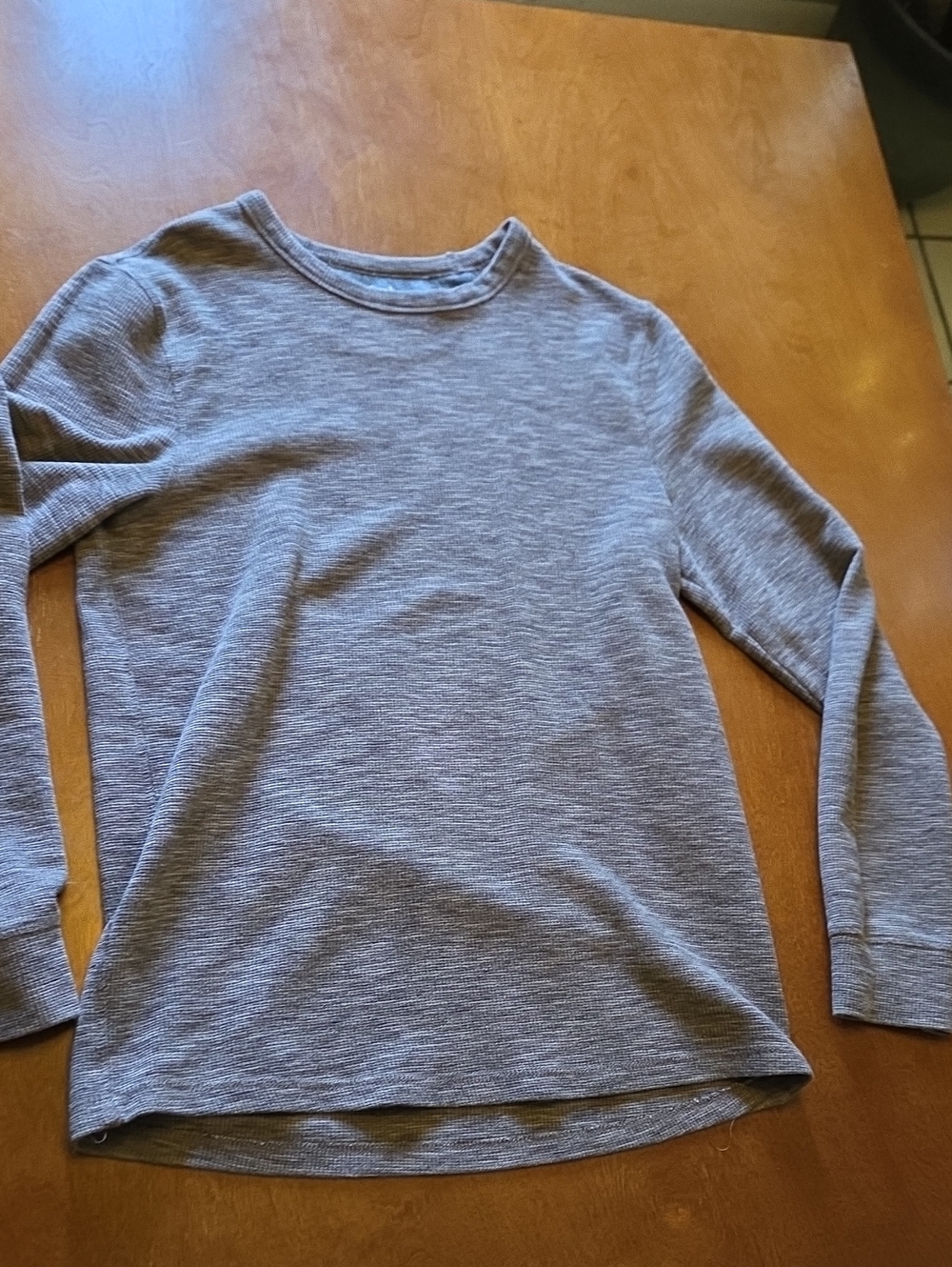 George Heather Gray Long Sleeve Crewneck Top